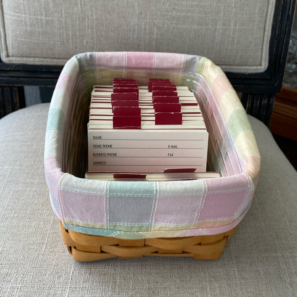Longaberger Address Basket 1999